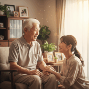 Gimmie＿漢方治療とリハビリが効き始め、家族との交流が深まり、精神的にも回復したイメージ写真