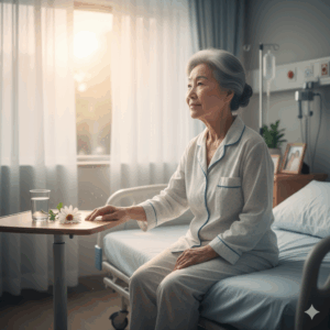 Gemini_敗血症による重篤な状態を脱し、体調が穏やかになり始めたイメージ写真