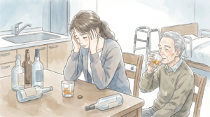 Gemini_アル中のおじいさんと介護する女性